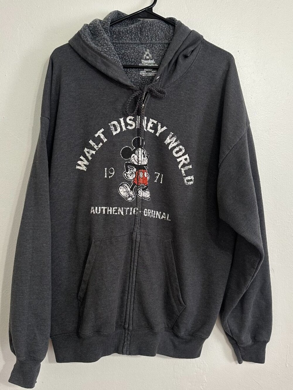 Walt Disney World Mickey 1971 Full Zip Hoodie XL